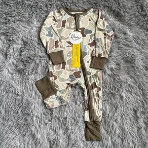 Weiwei Boutique Military Camo Convertible Bamboo Sleeper 3-6 Months NEW